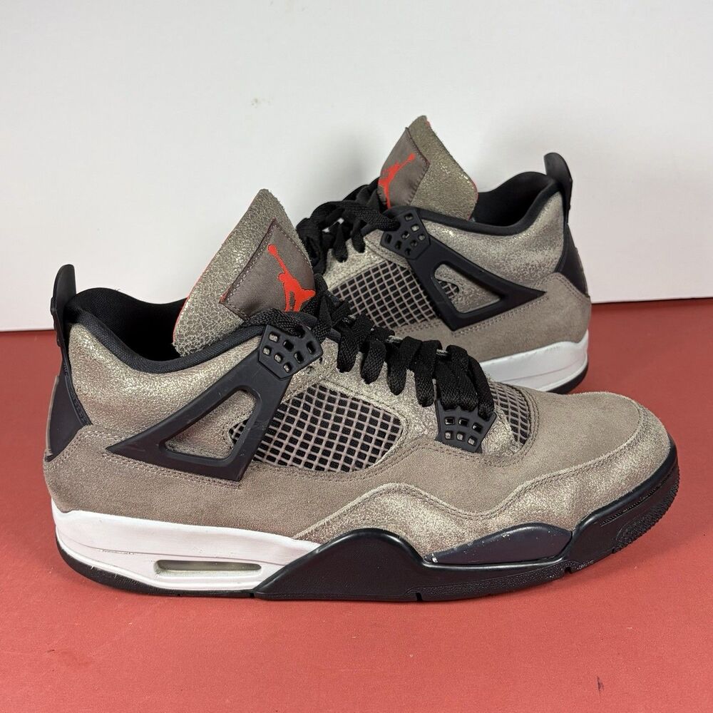 Nike Air Jordan 4 "Taupe Haze" Sz 11.5 Brown Suede Lace-Up Sneaker DB0732-200